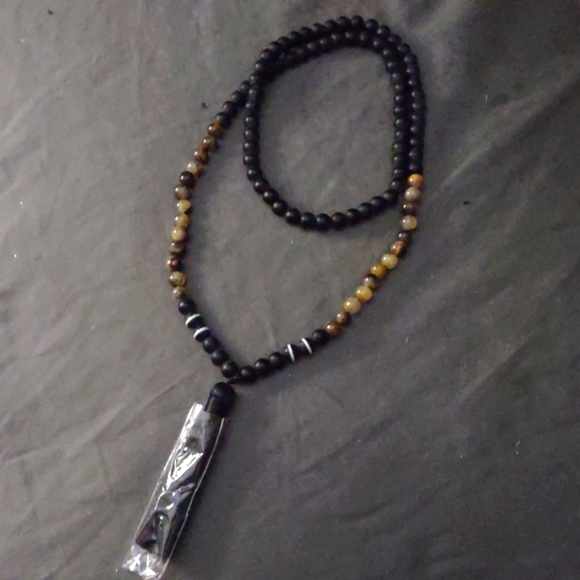 8mm Tiger's Eye Necklace - Picture 12 of 12